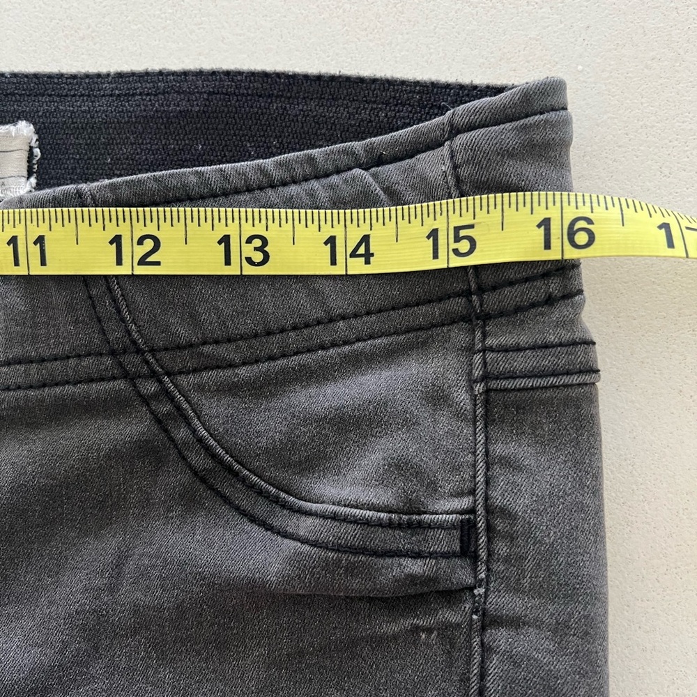 Free People Pull On Charcoal Gray Bell Bottom Flare Jeans Y2K Boho W28 Rare - Picture 5 of 8